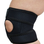 rodillera corta de neopreno en color negro