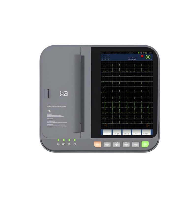 Electrocardiógrafo Dawei de 12 derivaciones, equipo médico para diagnóstico cardiaco con pantalla a color y análisis automático